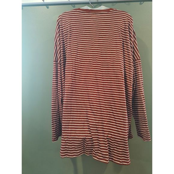 Maurices 24/7 Crosby Striped Drop Shoulder Tee 4x - Picture 2 of 3